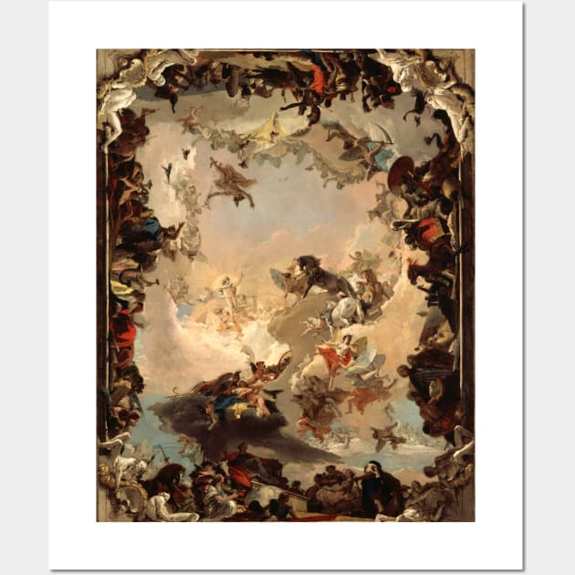 Giovanni Battista Tiepolo Allegory of the Planets and Continents Wall Art by pdpress